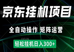 京东挂机项目，全自动操作，轻松挂机日入300+，可矩阵运营-二八网赚