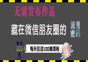 揭秘微信朋友圈流量密码，无需发布作品，单日轻松引流100+精准创业粉-二八网赚