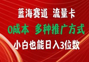抓住流量卡红利！0成本创业，小白也能日入三位数，轻松开启副业！-二八网赚
