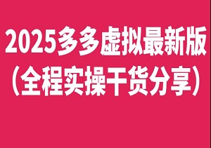 2025多多虚拟最新版（全程实操干货分享）工作室可以批量复制，主打一个稳定-二八网赚