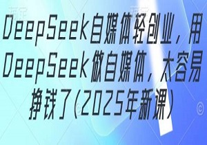 DeepSeek自媒体轻创业，用DeepSeek做自媒体，太容易挣钱了-二八网赚