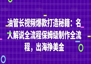 YouTube躺赚美金：名人解说长视频爆款公式，新手7天起号，月入5000+实战拆解-二八网赚