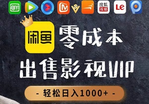 零基础影视会员变现术：一部手机搞定，日赚500+，小白当天见收益的全流程教学-二八网赚