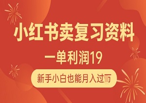 新手也能做！卖复习资料1单赚19，轻松月入1W+（附实操教程）-二八网赚