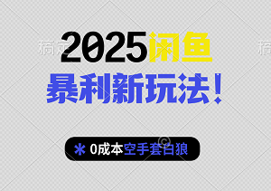 2025闲鱼暴利新玩法！0成本空手套白狼，新手当天见钱，日入1000+真实可复制-二八网赚