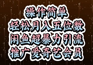 闲鱼竟能这样卖爱奇艺会员？90%人不知道的引流野路子，睡后收入轻松破万（附教程-二八网赚
