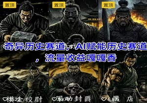 抖音奇异历史赛道，AI赋能历史赛道，流量收益嘎嘎香，狂撸伙伴计划-二八网赚