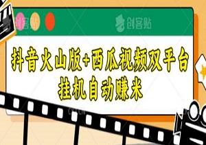 抖音火山版+西瓜视频双平台全自动掘金，解放双手，轻松实现收益增长！-二八网赚